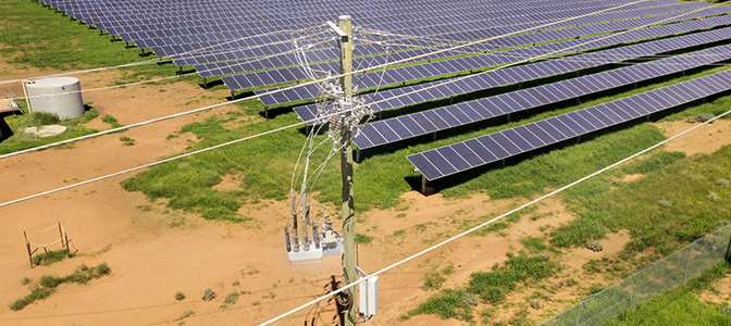 NOJA Power OSM Recloser Solar Farm Installation