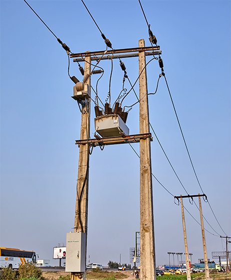 Ikeja Electric NOJA Power OSM Recloser installation, using a H-Pole arrangement