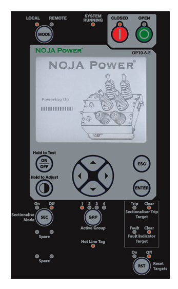 Sectionaliser HMI for Configuration.