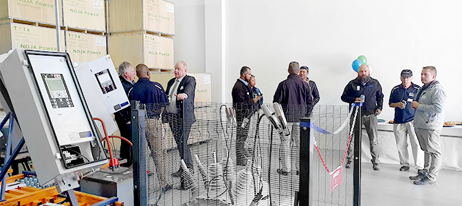 Celebrations at the new RWW NOJA Power Production Line in South Africa