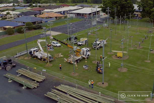 Installation of a NOJA Power OSM Recloser in Essential Energy Grafton training yard