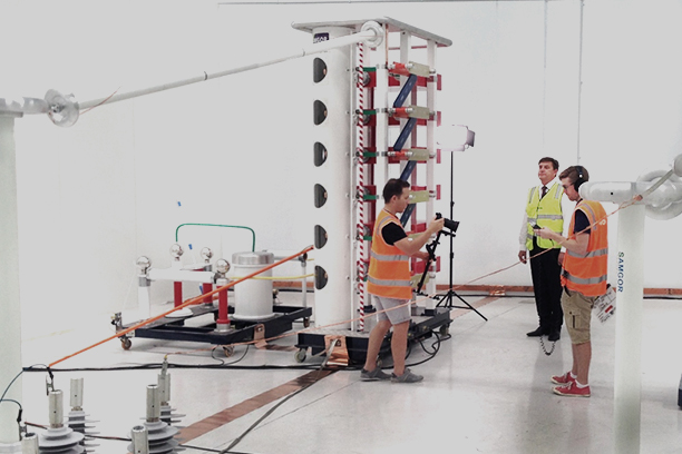 NOJA Power's Oleg Samarski (Group Quality and Service Director) with Film Crew